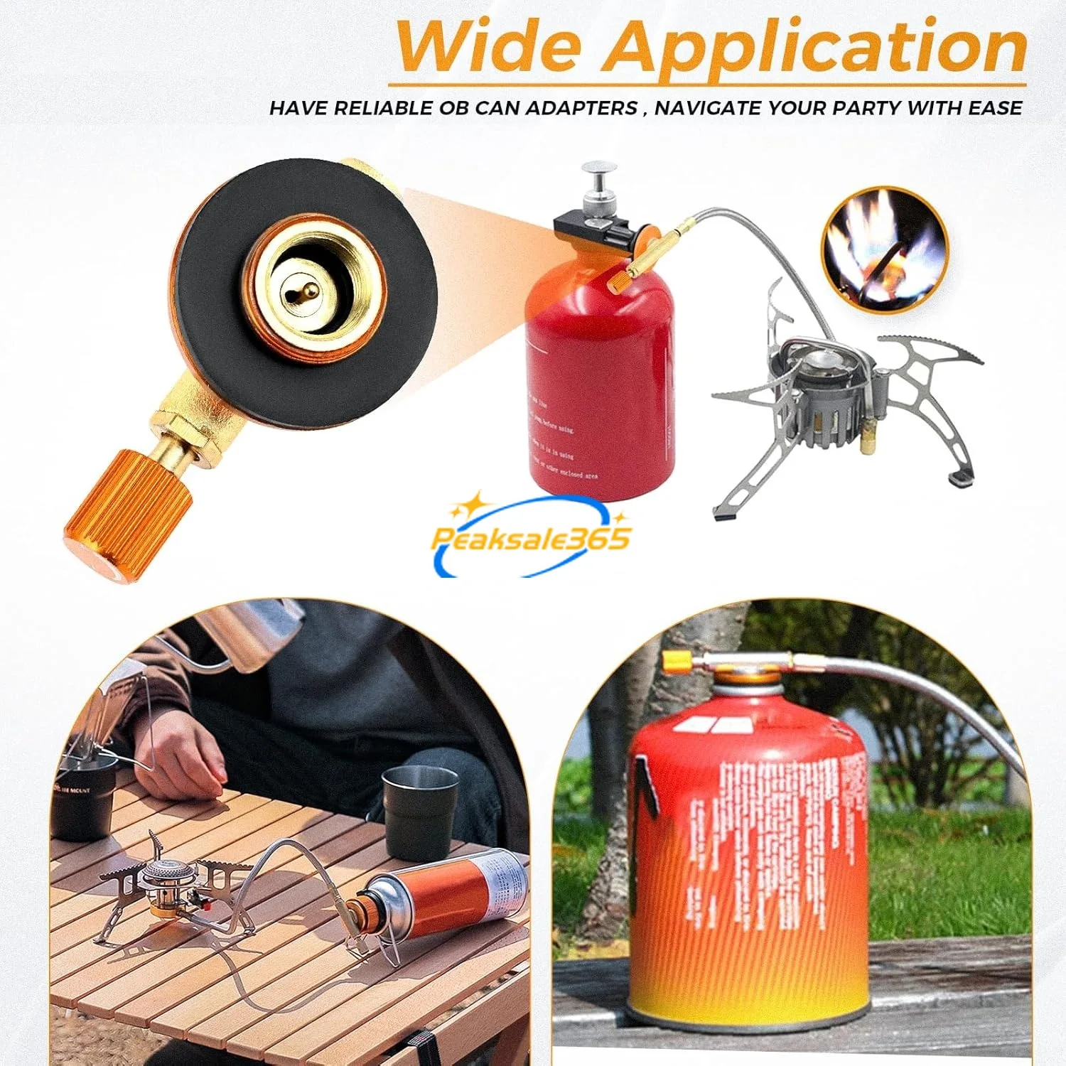 1pc OD Can Adapter Gas Bottle Nozzle Short Alloy Connector for Camping Gas Butane Canister to Screw Cartridge Connecting