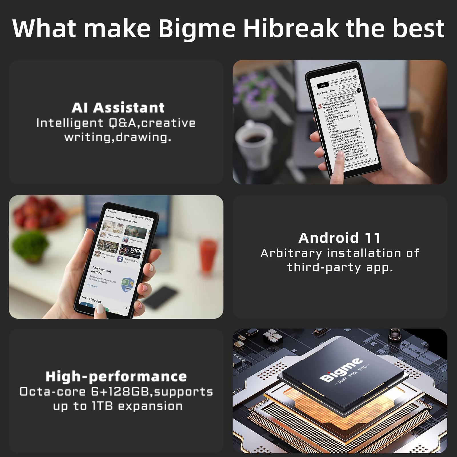 Bigme Hibreak 5.8インチ 電子書籍リーダー S3df476ac754748fd968fc48d16093