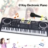 Kids Electronic Piano Keyboard Portable 61 Keys Organ with Microphone Education Toys Musical Instrument Gift for Child Beginner 3