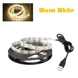 Versatile USB LED Strip Light - Flexible White/Warm White Lighting Ribbon - 2M (USB Warm White)