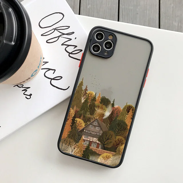 Retro Ländliche Landschaft Telefon Fall Für iphone X XS XR Zurück Abdeckung Für iPhone 16 15 14 Plus 17 16 15 14 12 13 11 Pro MAX Mini Abdeckung – Detail 2