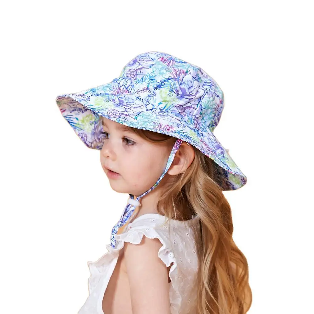 Girls Boys Outdoor Anti UV Beach Cap Summer Baby Sun Hat Kids Bucket Cap