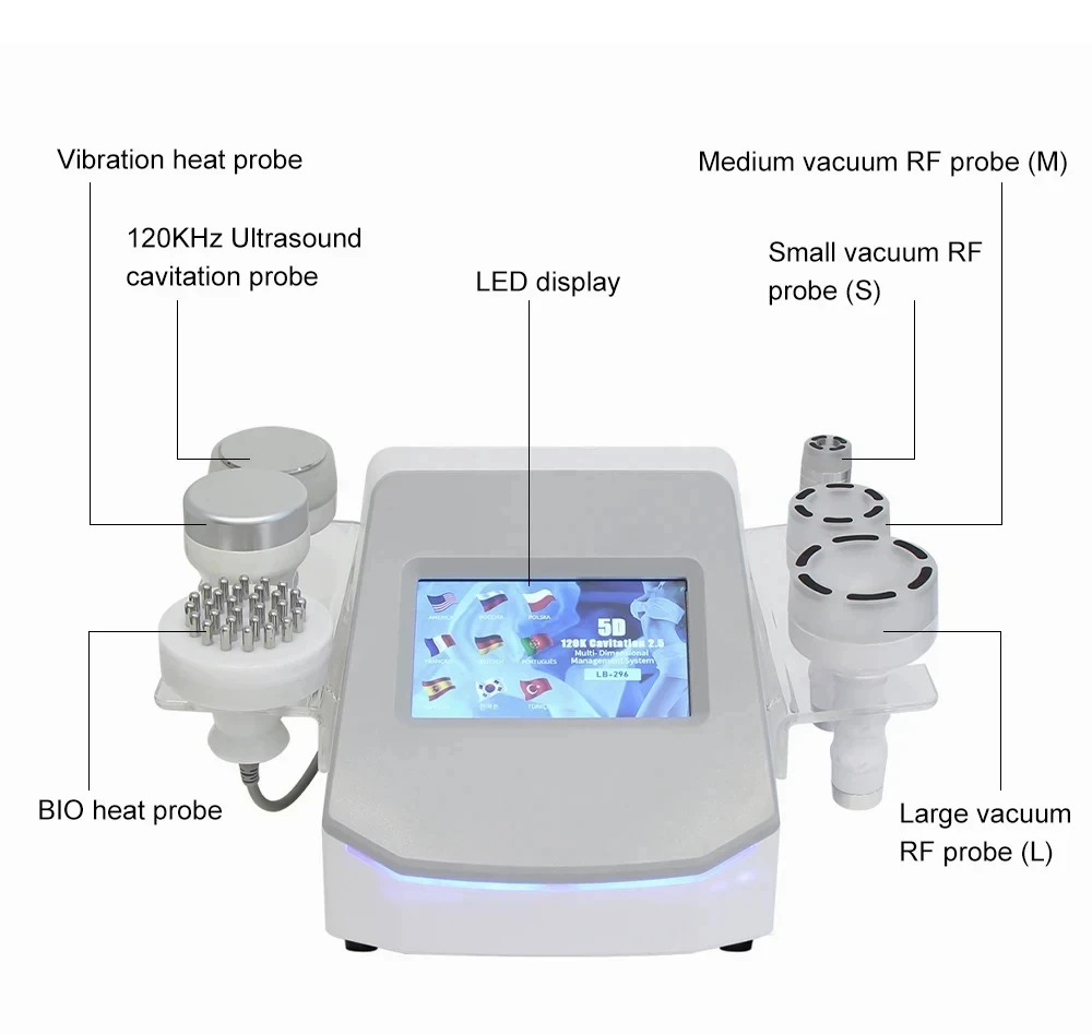 120K Cavitation Vaccum Therapy Machine 5D Ultrasonic Fat Burning Cellulite Removal Body Slimming Shape Firming Lifting Massager 2