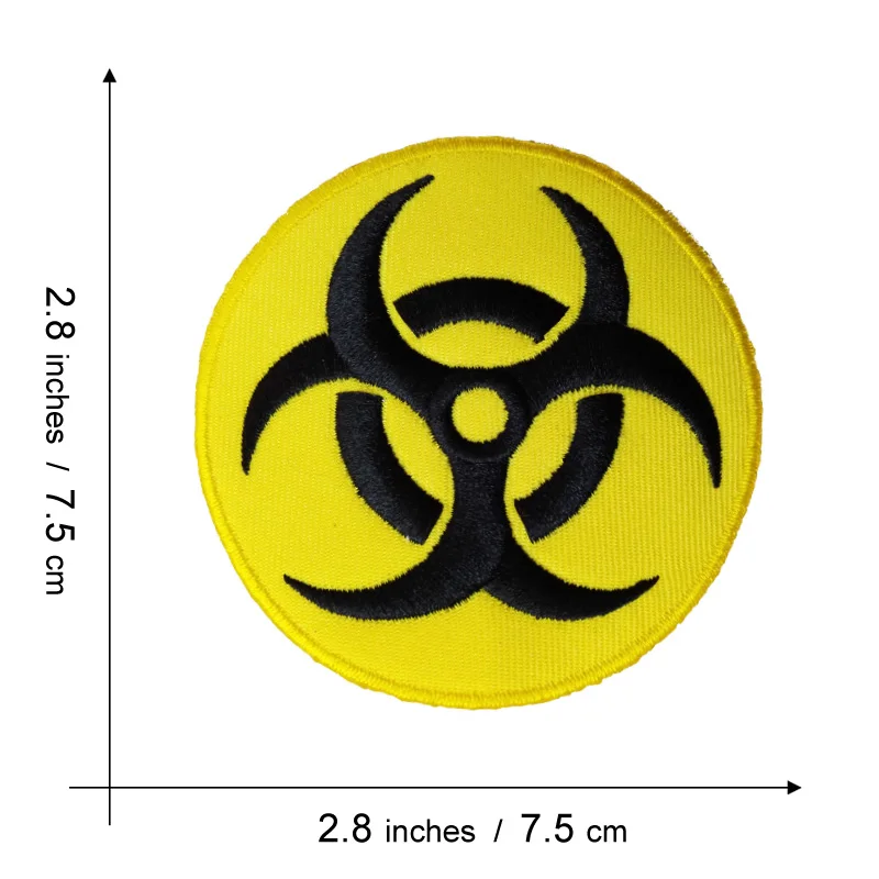Biohazard Symbol Horror Movie Embroidery Patch - Psycho Clown Halloween Clothing Accessory