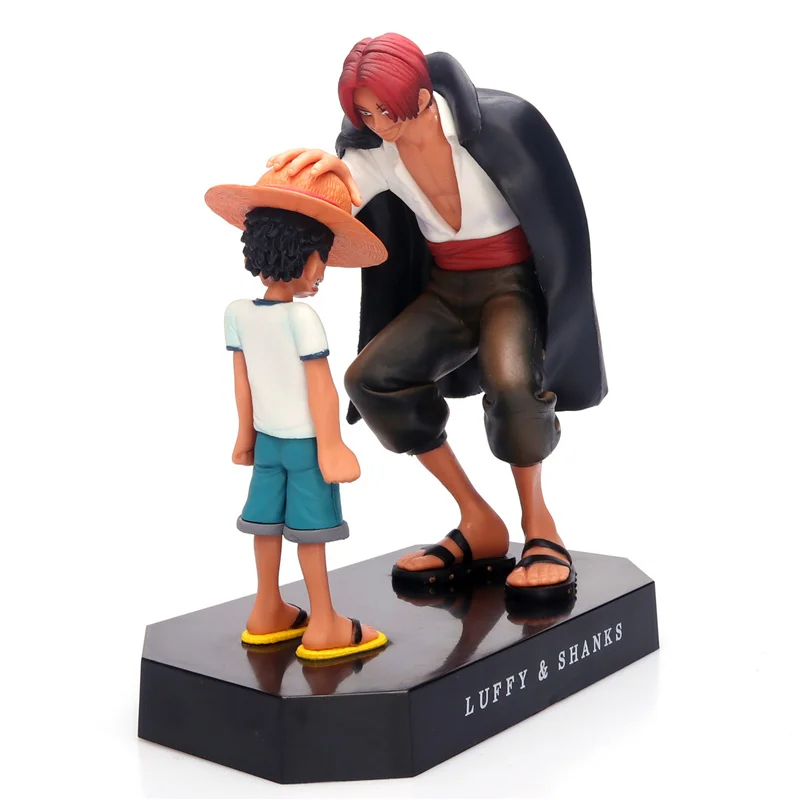 17Cm Anime Figure One Piece Luffy Four Emperors Shanks Straw Hat Luffy Action Figure Monkey D Luffy Collection Model Doll Toys