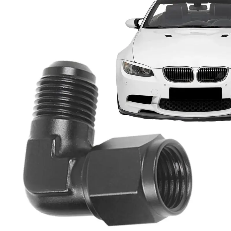 

8an Male To 6an Female 90 Degree Swivel Coupler Union Fitting Adapter 360 Rotation Male Swivel Expander Car Black Aluminum