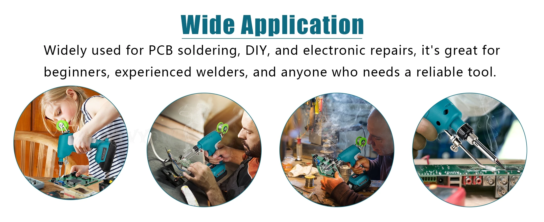 Cordless Soldering Iron Kit for Makita/Milwaukee/Ryobi/Dewalt/Bosch Battery 75W