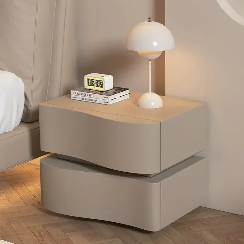 Creative Bedside Table with Light, Strong Atmosphere Night Light Bedside Table, Bedroom Storage Cabinet, Housewarming Gift