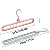 2Pcs/4Pcs Red&Green Multifunctional Foldable Reusable Hanger Storage Rack Nine Hole Plastic Hanger For Household Garments 6
