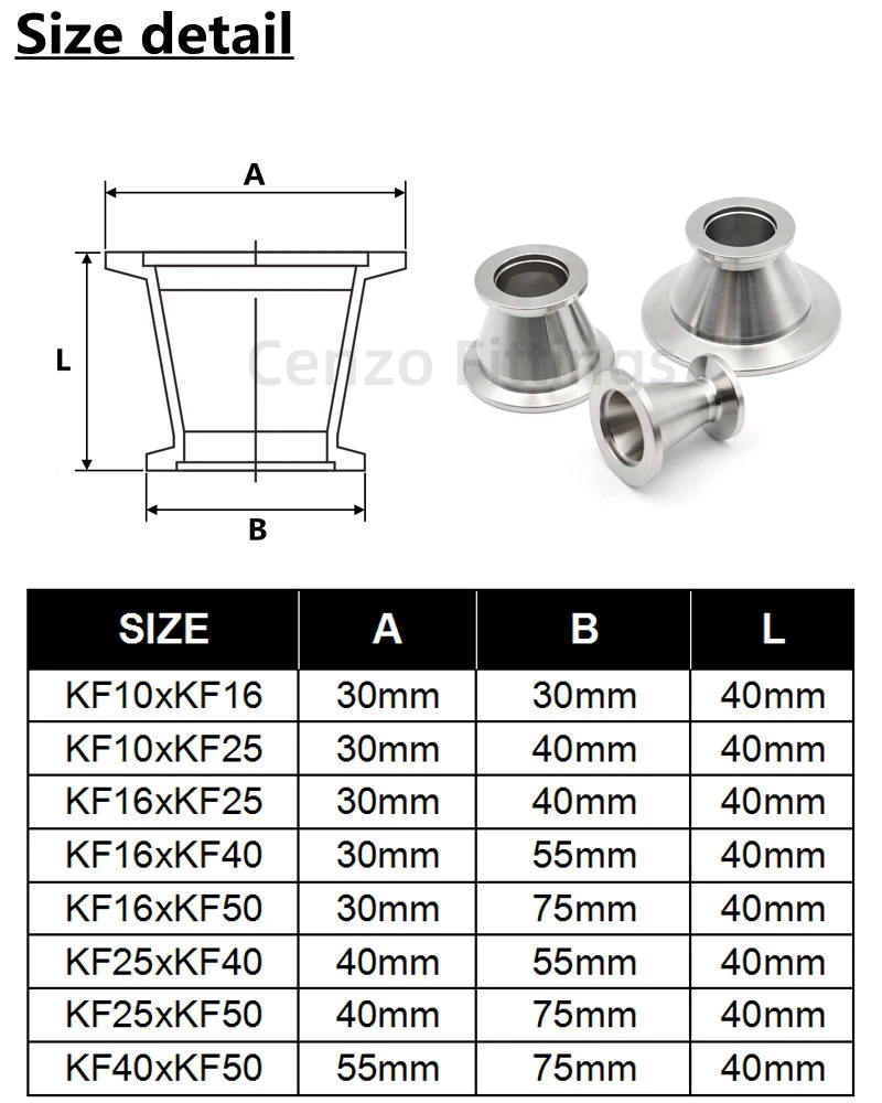 Fittings, Flange Adapter, Sanitária, KF25-40, KF25-50, KF16-25, KF16, KF25-40