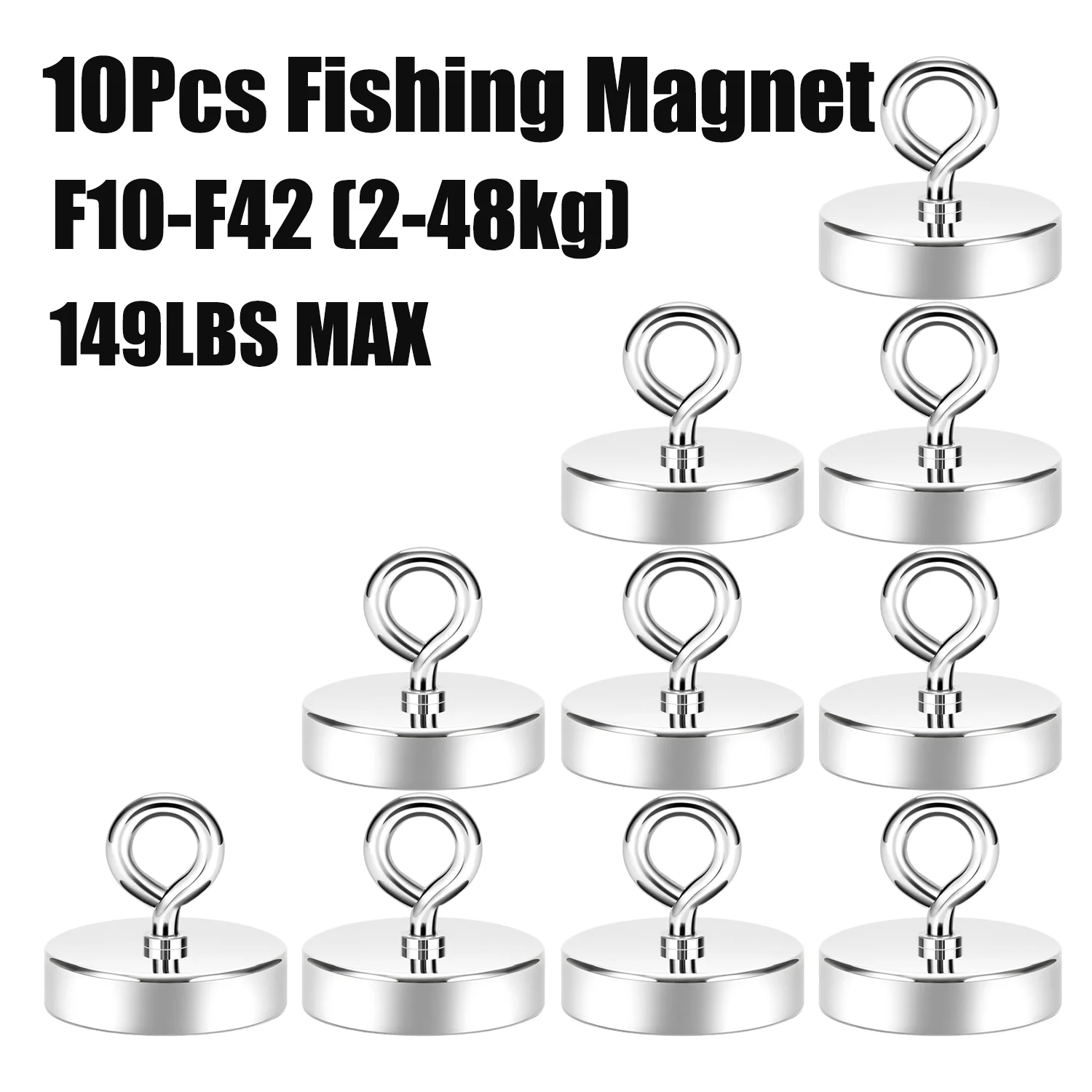 10Pcs Super Strong Fishing Magnet Neodymium Salvage Magnet Heavy Duty  Industrial Magnets Multi-Purpose Magnetic Hooks for Office - AliExpress