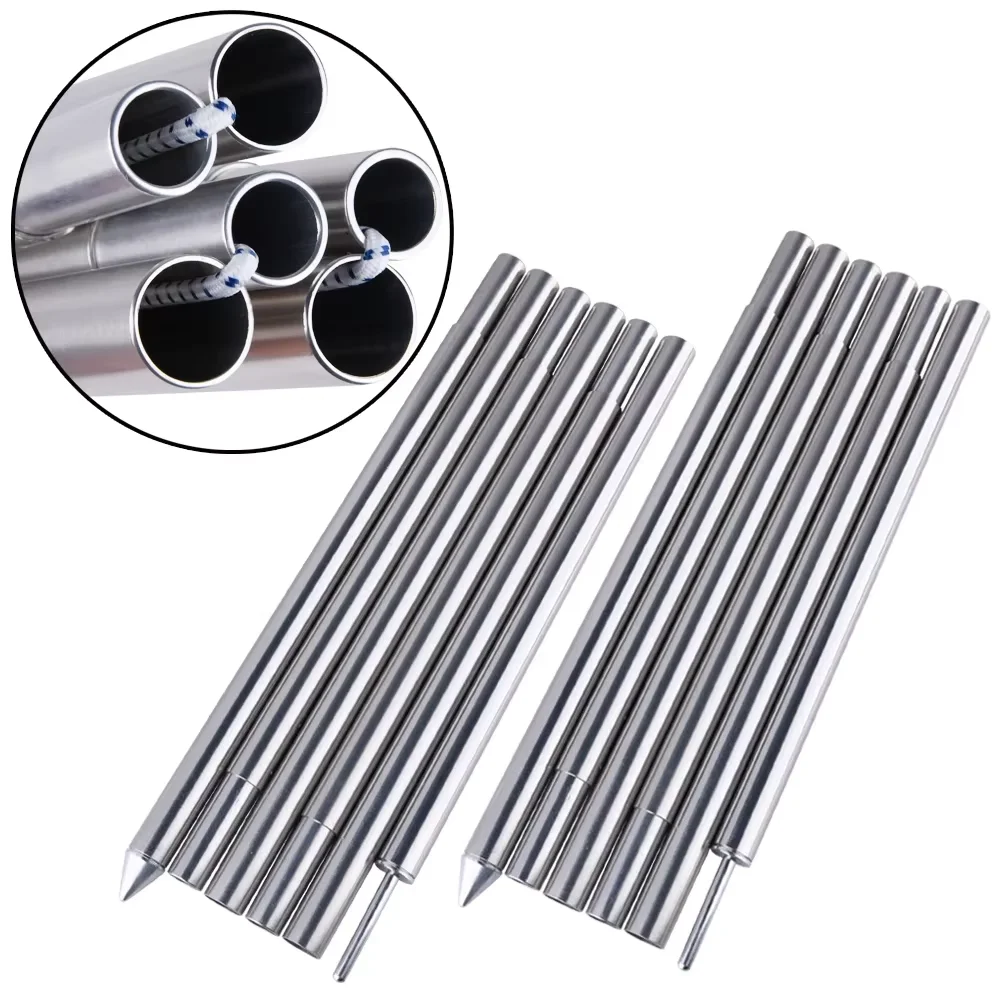 Tent Pole 2 PCS Aluminium Rod Tent Pole Replacement Accessories Bar Awning Frames Kit For Camping Goture