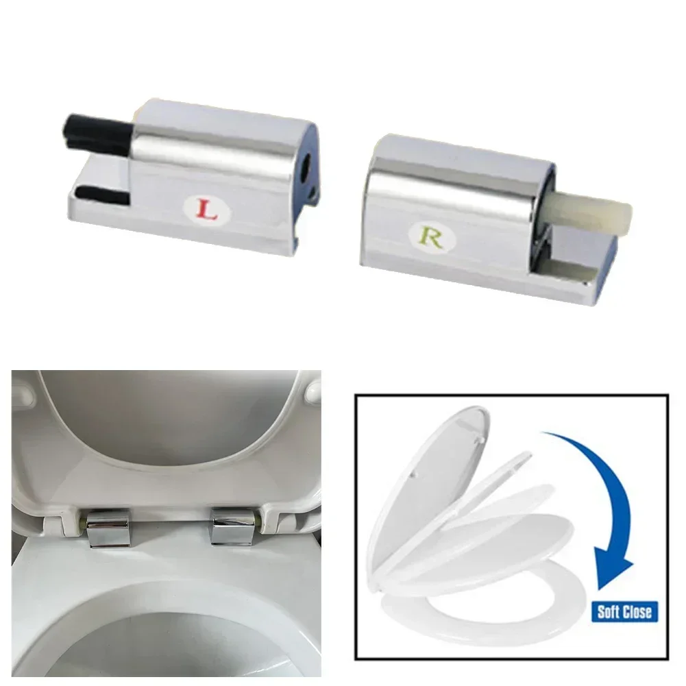 2pcs Toilet Seat Hinges ABS Toilet Seat Soft Close Hinges Kit Toilet Cover Mounting Fixed Joint Parts Bathroom Accessories
