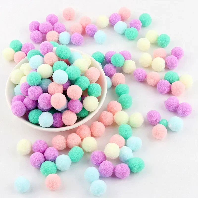 Mini pom poms 8/10/15/20/25/30mm for kids DIY garment craft pom poms craft supplies,fluffy ball accessories