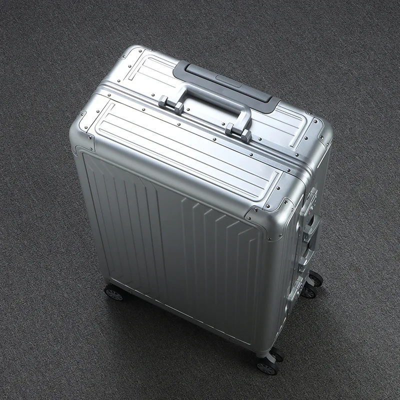 thumbnail image 1 of KLQDZMS maleta de cabina 20 pulgadas caja de embarque de negocios 24 "28" cubierta de carrito de aleación de aluminio y magnesio equipaje de viaje de mano, 1 of 4