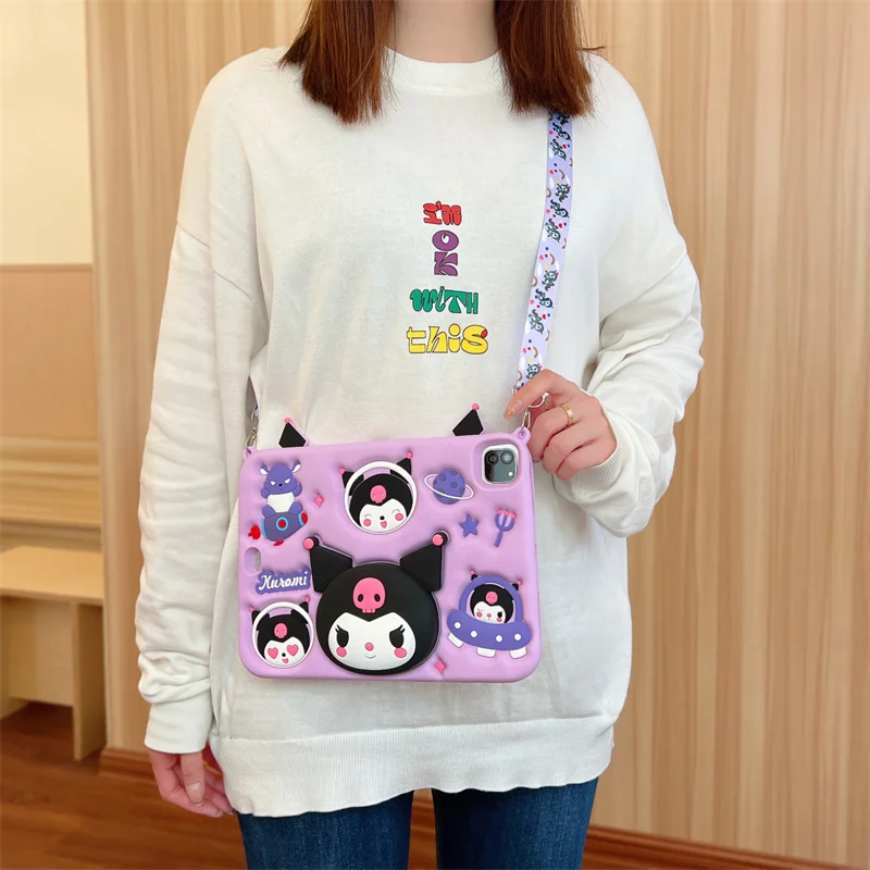 Cute 3D Cartoon Stand Silicone Tablet Protective Case