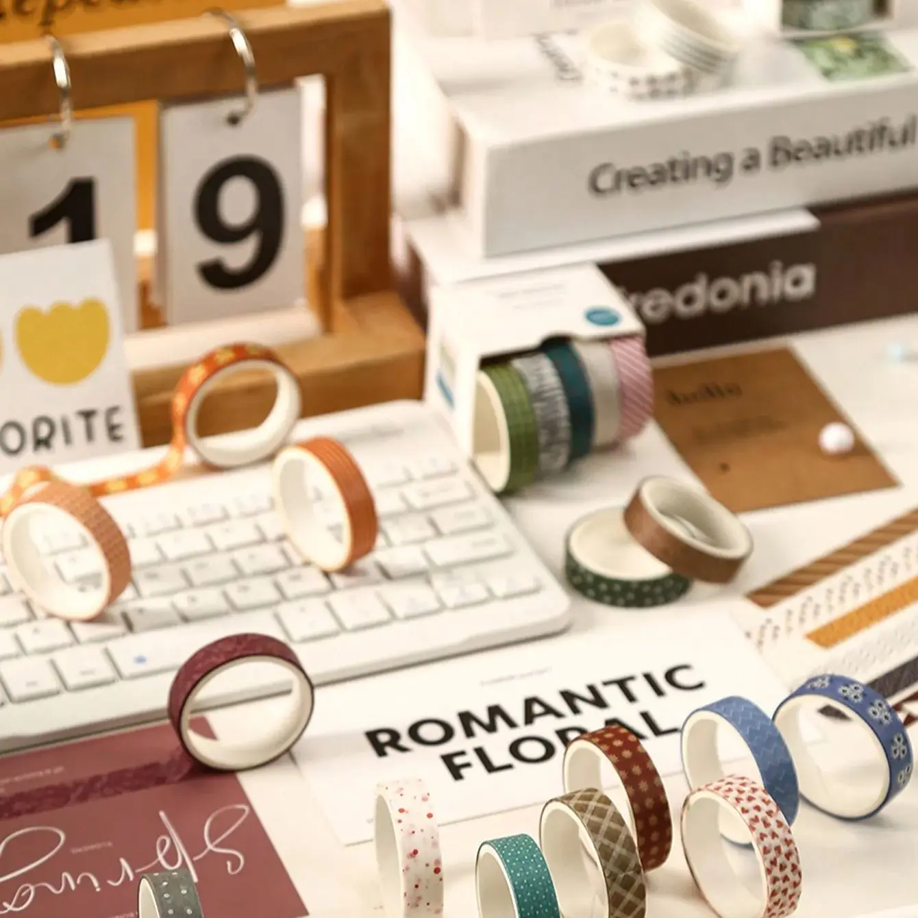 Minimalist Solid Color Washi Tape Set - Decorative Craft Tape for Journaling, Scrapbooking, and Gifts