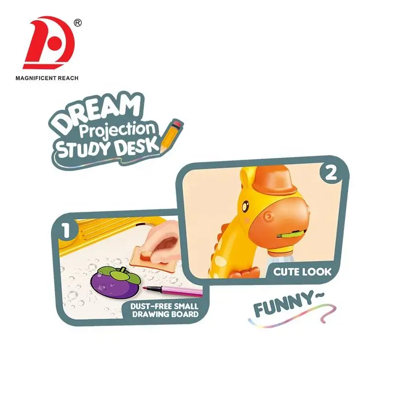 Cartoon LCD Writing Tablet Board Children Dream Writing Tablet Typing Board Zeichenbr Tablet Sketch Projector Kids Drawing 6