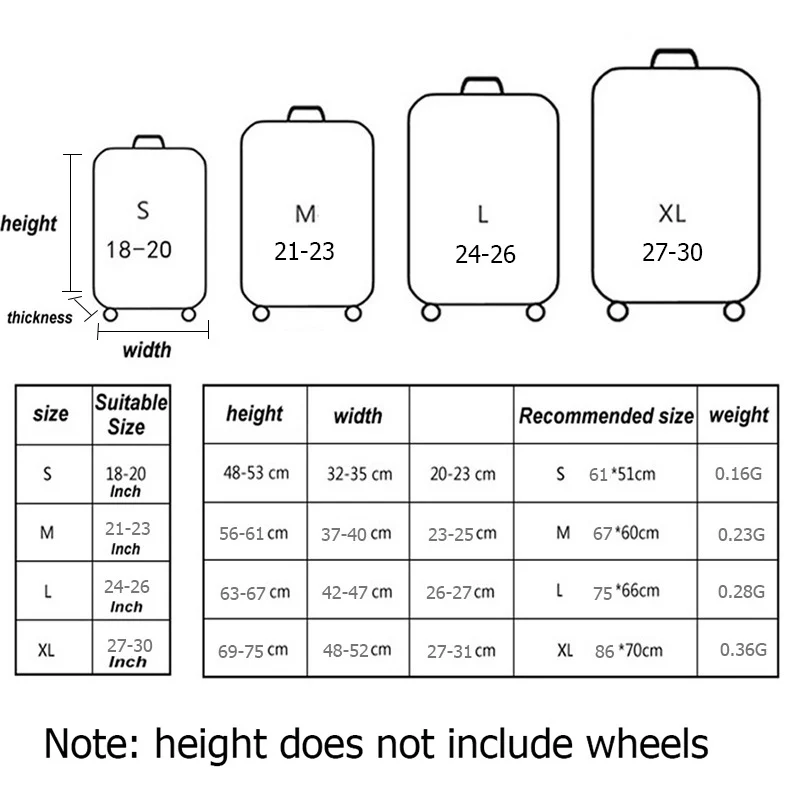 Fashion Suitcase Cover High Elastic Geometry Love Heart Shaped Luggage Case Dust Cover 18-32Inch Suitcase Essential Accessories 5