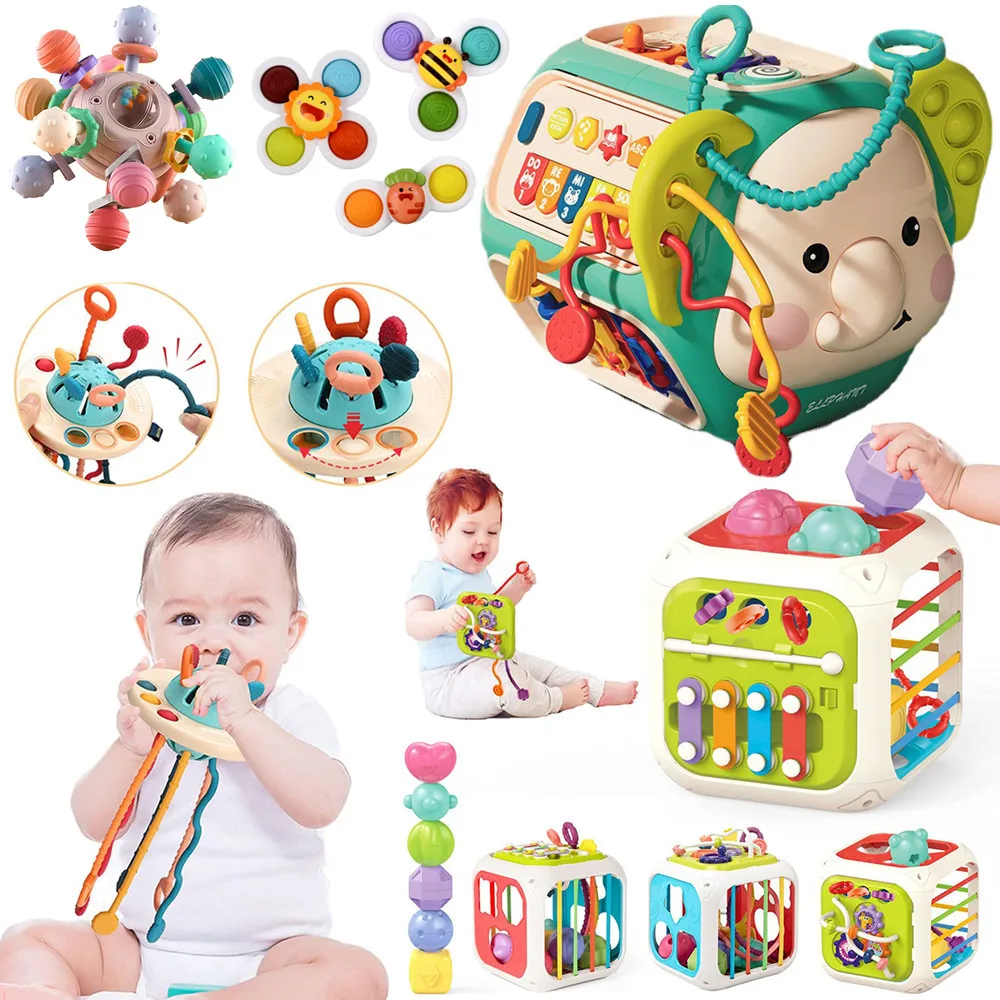 Actividades Montessori de 6 meses  Juguetes para bebés de 12 meses  Montessori-Juguetes sensoriales para bebés-Aliexpress