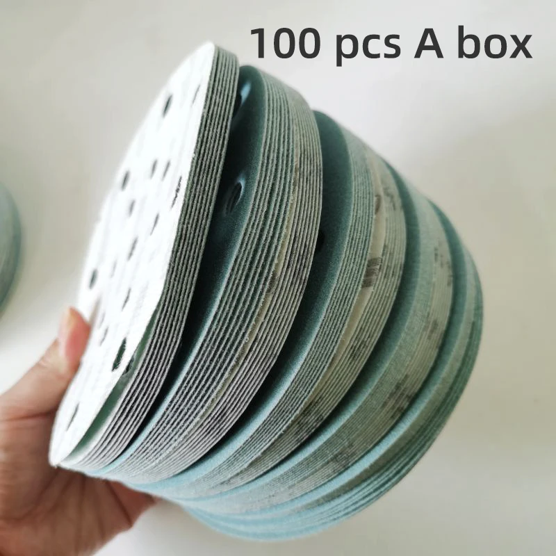 Round Sandpaper 6 Inch 150mm 17 Hole for FESTOOL/MIRKA/3M ect Sander Car Polishing Self-adhesive Back Velvet sanding discs,sandpaper set,polish sand paper,sandpaper tools,mini sandpaper kit
