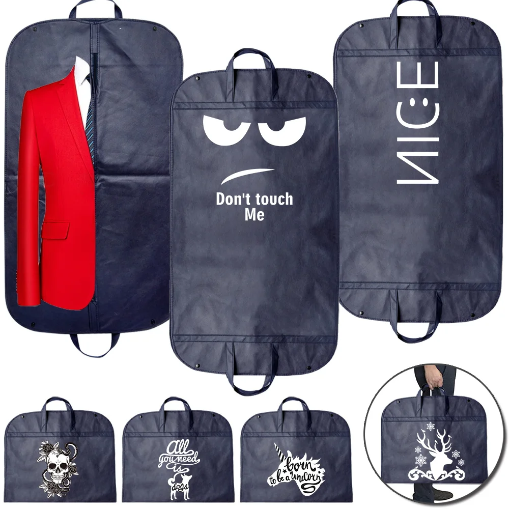 

Dust-proof Garment Protector Cover Bag white picture Fully Enclosed Clothes Cover with Zipper Bags Hanging Clothes Storage Bag