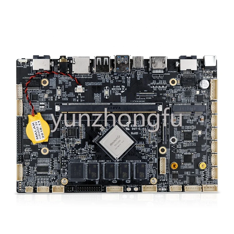 

Touchthink DC RJ45 port android customize industrial rk3399 motherboard for smart home building automatic access system
