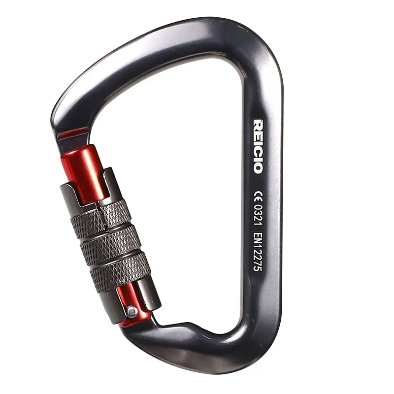 

Customizable 30KN aluminum safety climbing mountain locking carabiner