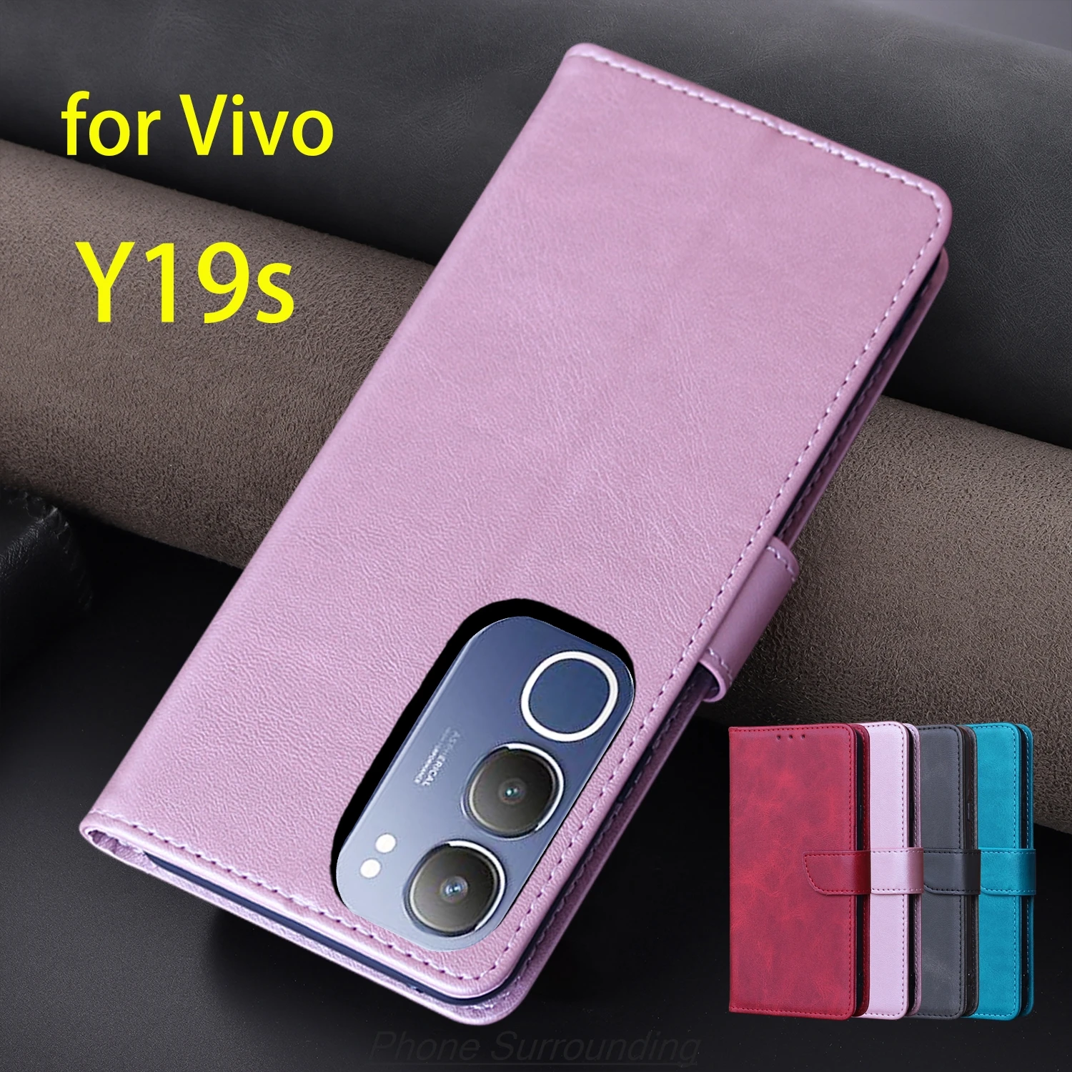 HAOYE Custodia In Pelle Portafoglio Per VIVO V29 5G: Magnetica, Con Slot E Supporto, Marrone! - 2