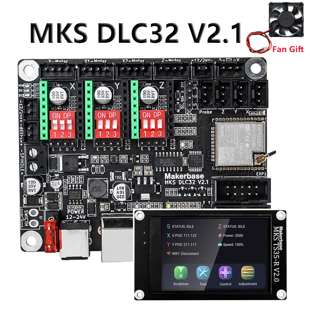 Makerbase mks dlc32 v 2 1 offline controller 32bits esp32 wifi grbl tft