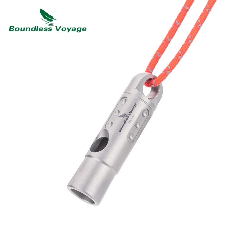 Boundless Voyage Titanium Whistle Emergency Survival Safety Outdoor Camping Hiking Coaches Training Sports Keychain Whistles