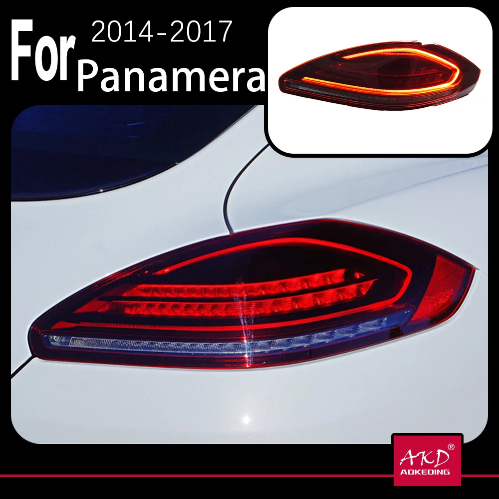 

Автомобильные задние фары AKD, запчасти для Porsche Panamera 4 2014-2017, задние фонари, светодиодные сигналы заднего хода, парковочные фонари FACELIFT
