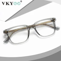 VICKY Men's Square Classic Eyeglass Frames Myopia Hyperopia Anti-Blue Light Reading Glasses Customizable Prescription PFD2082 1