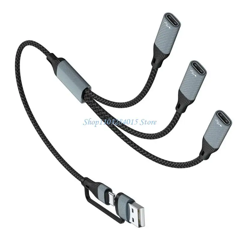 R6FF 2/3 in 1 USB 유형 C 유형 C 전원 충전 데이터 호스트 OTG 허브 케이블 어댑터