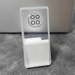 Soft Silicone Protective Phone Case with Lens Film for Huawei Mate 30 (Transparent White)