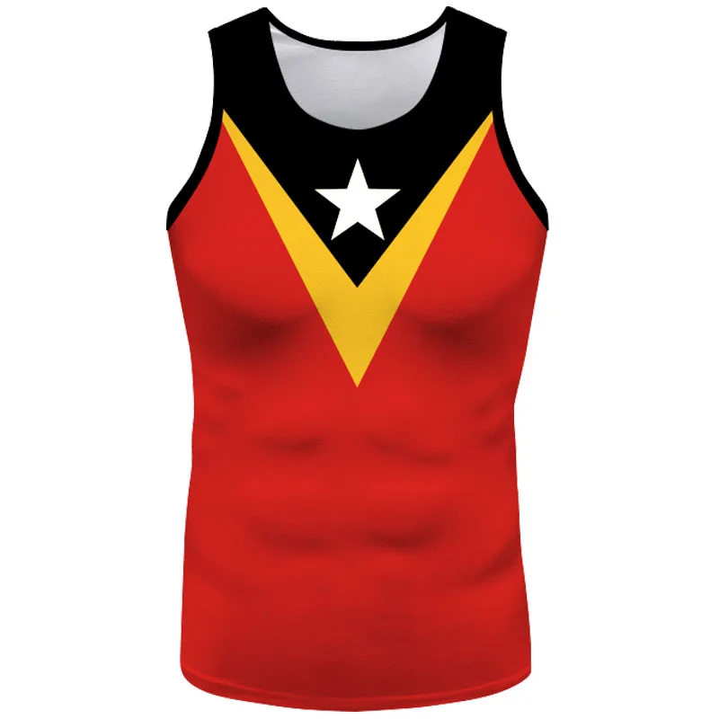 

Жилет Восточного Тимора с бесплатным именем на заказ, майка Tmp, нация, флаг, португальская Республика Tp Leste, колледж с принтом, футболка, одежда