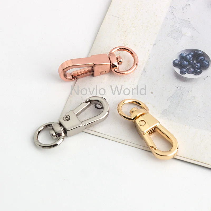 10-50 pieces 9mm 7colors Rose gold Swivel Bolt Snap Clasp Hooks Buckle Clips DIY Accessory Metal Snap Hook