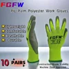 10 Pairs PU Coated Work Gloves - Lightweight, Durable Safety Gloves EN 388/ISO20471 Certified, Sizes S/M/L/XL 3