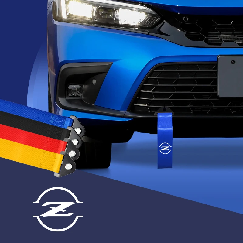 Z Logo Car Nylon Tow Strap Car Tow Ropes Rimorchio Corde Decorazione Paraurti Per Nissan Nismo 370Z 350Z Z33 Z34 280Zx 300Zx 240Sx