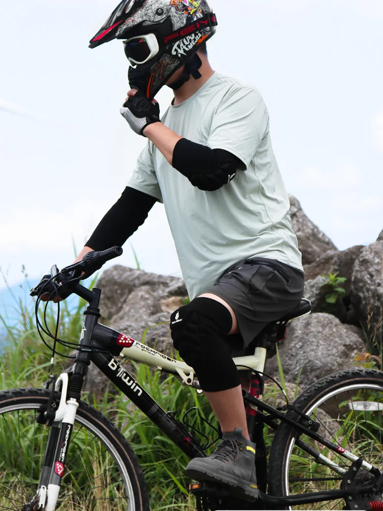 WOSAWE 오토바이 무릎 보호대 모토크로스 레이싱 팔꿈치 및 무릎 보호 장비 모토 MTB 자전거 스케이트보드 무릎 보호대