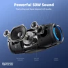 Tronsmart Mirtune S100 Speaker 50W Bluetooth Speaker with IPX7 Waterproof, APP Control, Built-in Powerbank & Retractable Handle 2