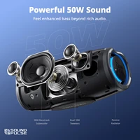 Tronsmart Mirtune S100 Speaker 50W Bluetooth Speaker with IPX7 Waterproof, APP Control, Built-in Powerbank & Retractable Handle 2