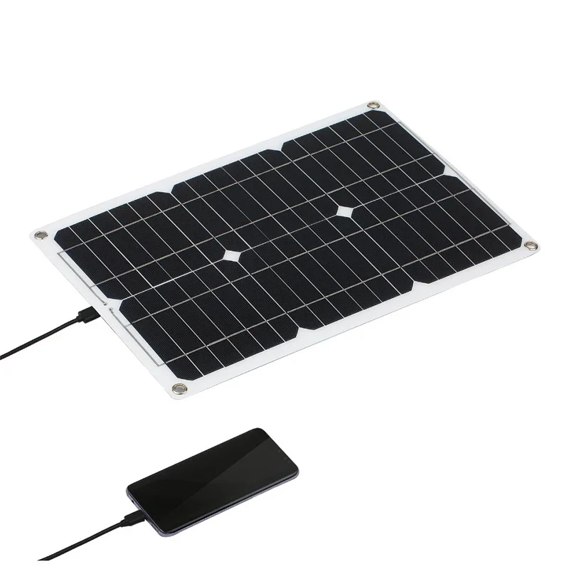 20W Monocrystalline Solar Panel Kit With 20A Solar Controller LCD Display Dual USB Port Emergency Power Generator