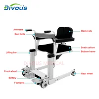 Hot Sale Waterproof Powered Patient Lift Transfer Chair Commode Chair Toilet Shower Chair Bath Wheelchair 2