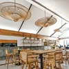 Japanese Rattan Pendant Light Wabi Sabi Wicker Chandelier For Living Room Restaurant Shop Decor Handmade Straw Hat Chandelier 3