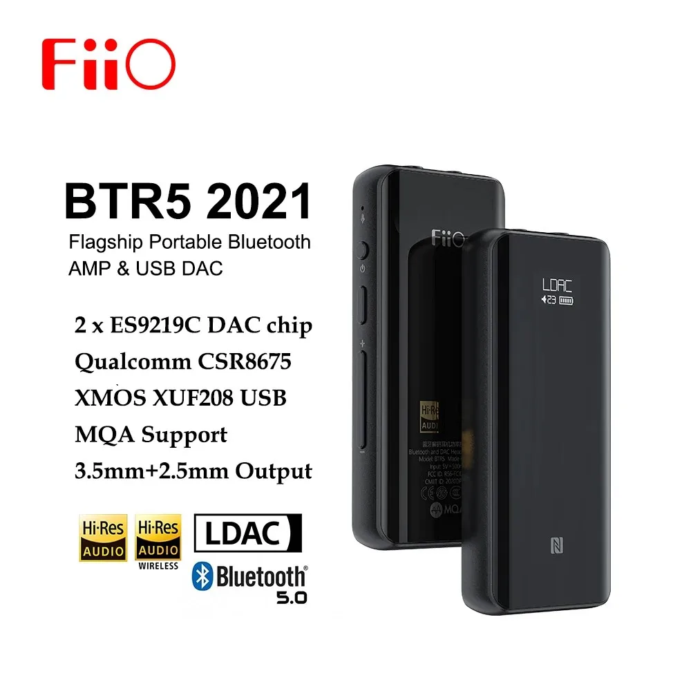 Fiio Btr5 Btr15 Hi-Res Audio Hifi Amplificatore Per Cuffie Usb Dac Mqa Ricevitore Bluetooth Amp