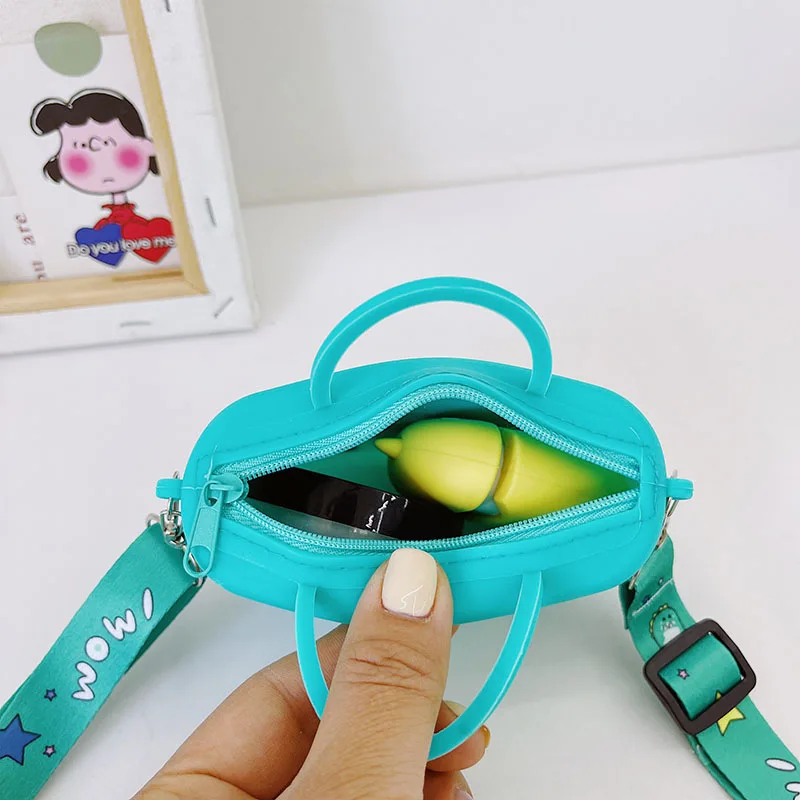 Children Silicone Bags New Cute Dinosaur Shoulder Messenger Bag Fashion Cartoon Baby Accessories Wallet Bag