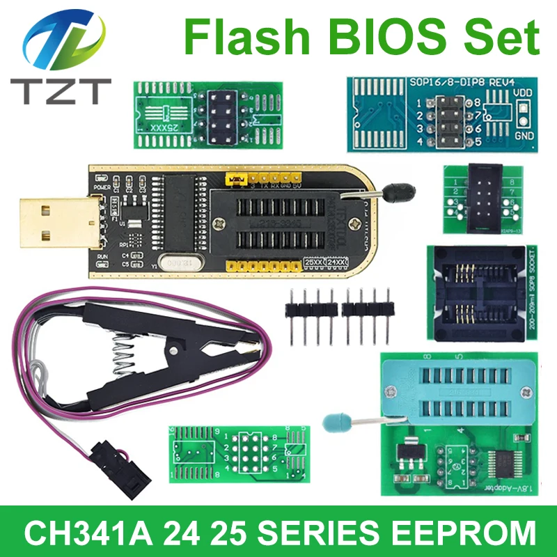 Generic Ch341a Ch341b 24 25 Series Eeprom Flash Bios Usb Programmer ...