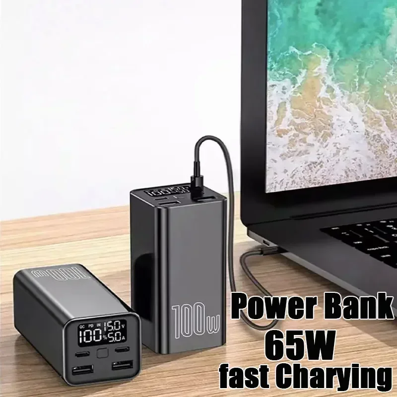 100W 초고속 충전 야외 보조배터리 W 대용량 100000mAh 적용 휴대폰, 220V 범용