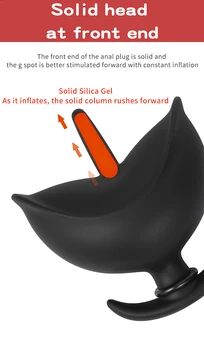 Flower Bud Inflatable Anal Plug Separate Dildo Pump Go Out Wear Expandable Big Butt Plug Bdsm G-spot Massage Ass Dilator Sex Toy 5